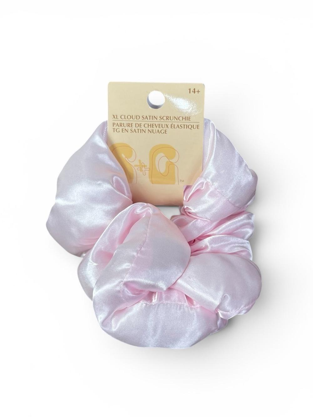 XL Cloud Satin Scrunchie - Light Pink